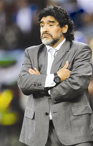 阿根廷国家队主教练马拉多纳